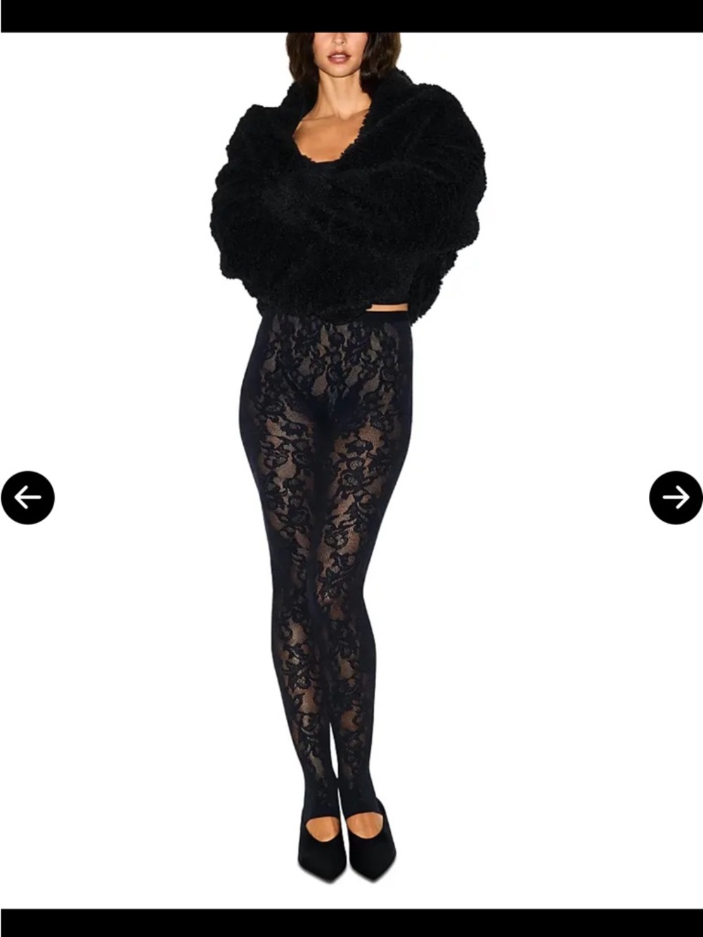 SKIMS Knit Lace Stirrup Legging NWT - Size L/XL
